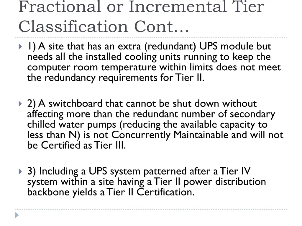 fractional or incremental tier classification 1