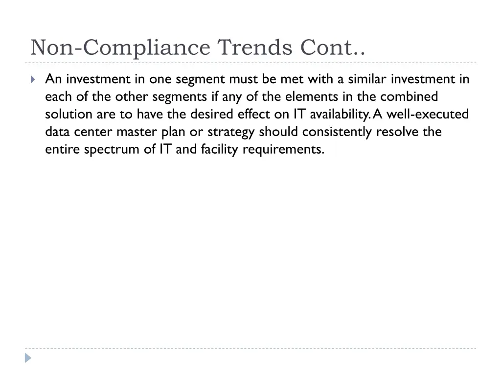 non compliance trends cont