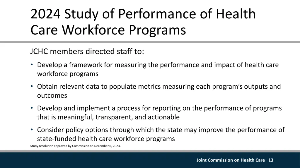 2024 study of performance of health care