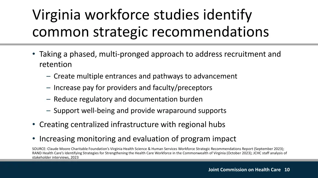 virginia workforce studies identify common