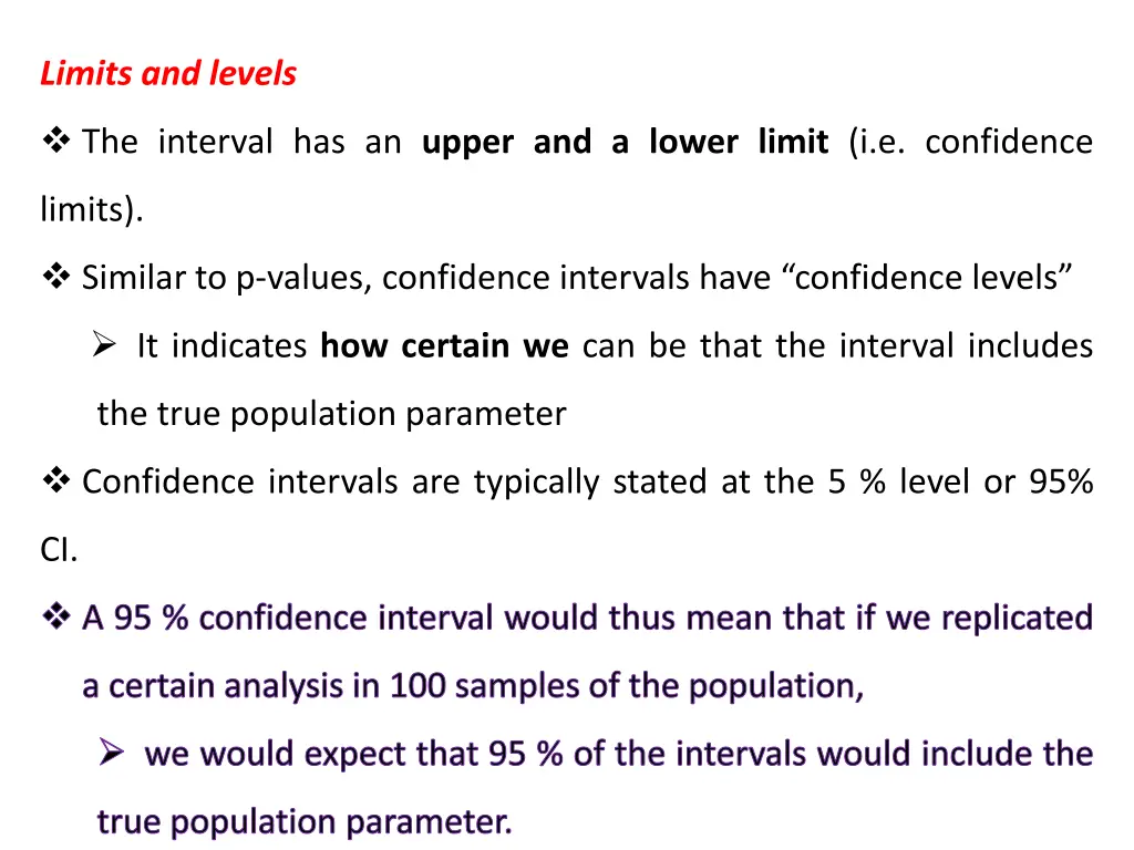 limits and levels