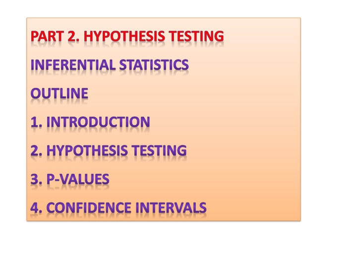 part 2 hypothesis testing