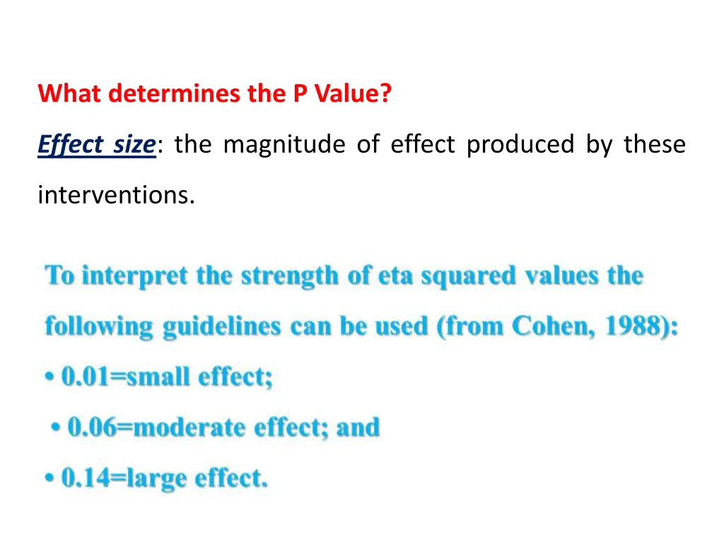 what determines the p value