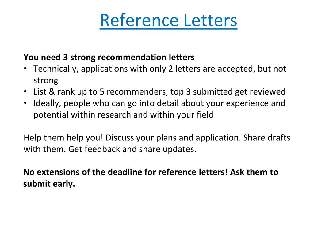 reference letters