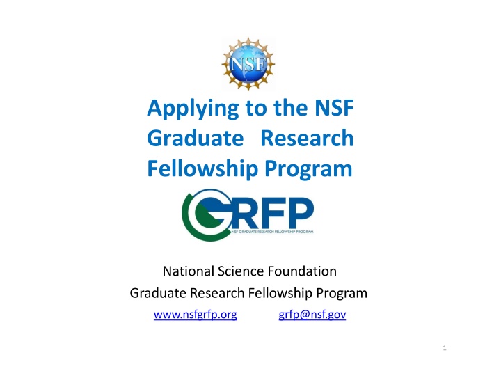 applying to the nsf graduate research fellowship