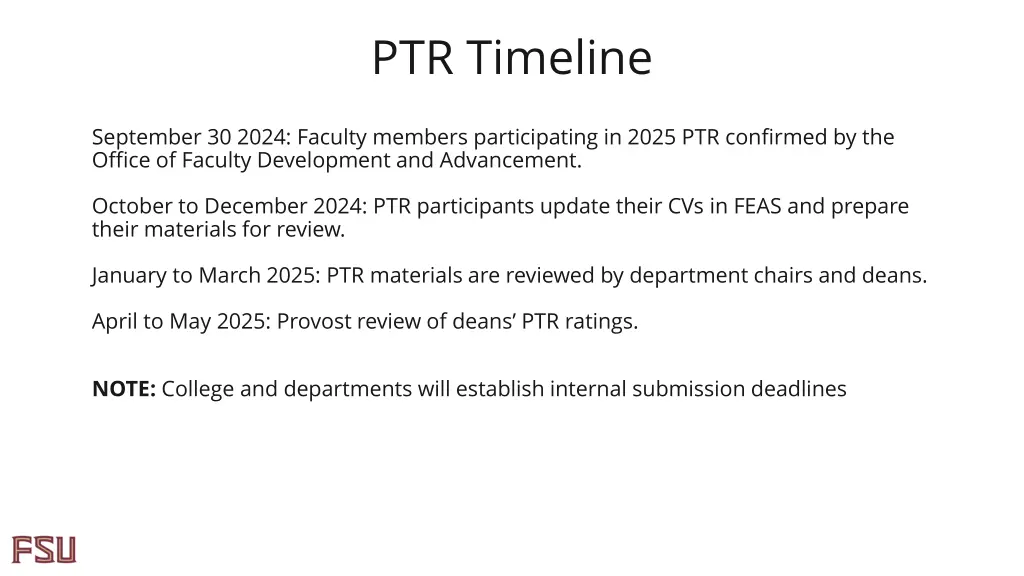 ptr timeline