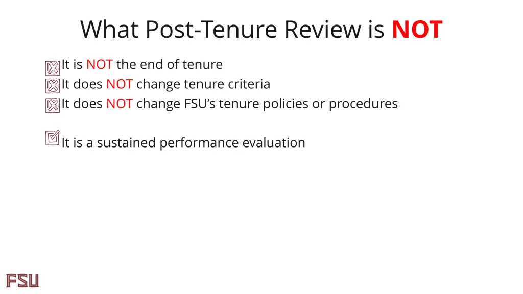 what post tenure review is not
