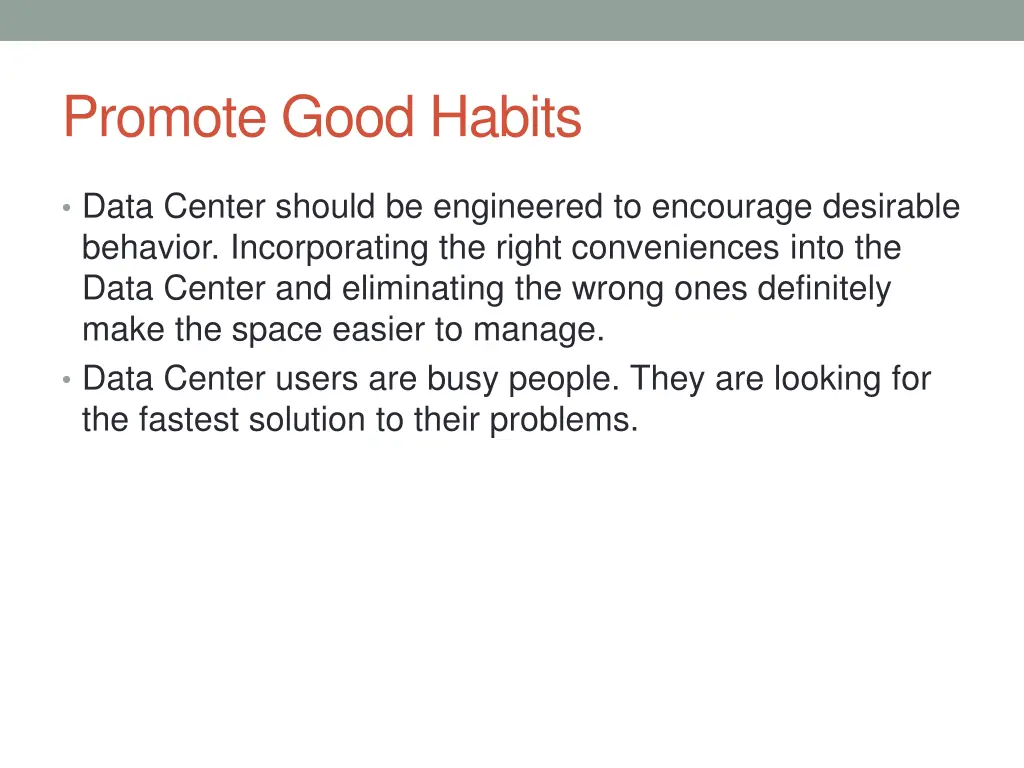 promote good habits