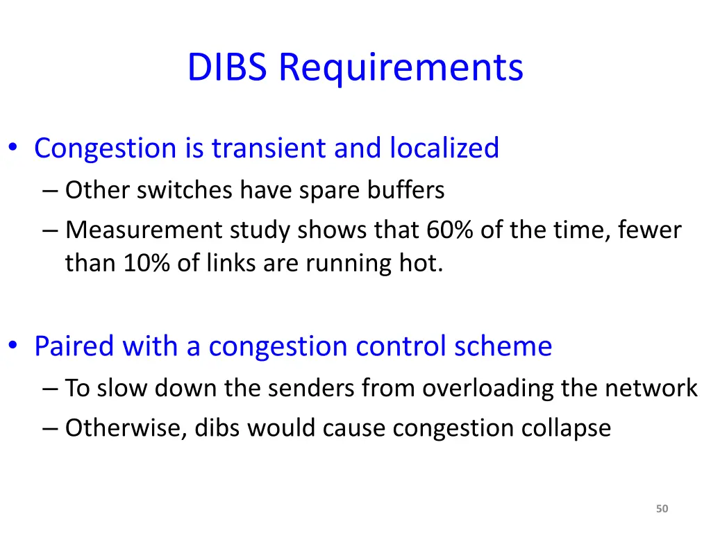 dibs requirements