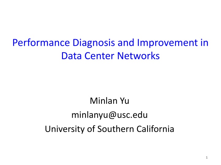 performance diagnosis and improvement in data