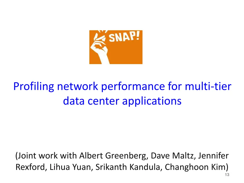 profiling network performance for multi tier data
