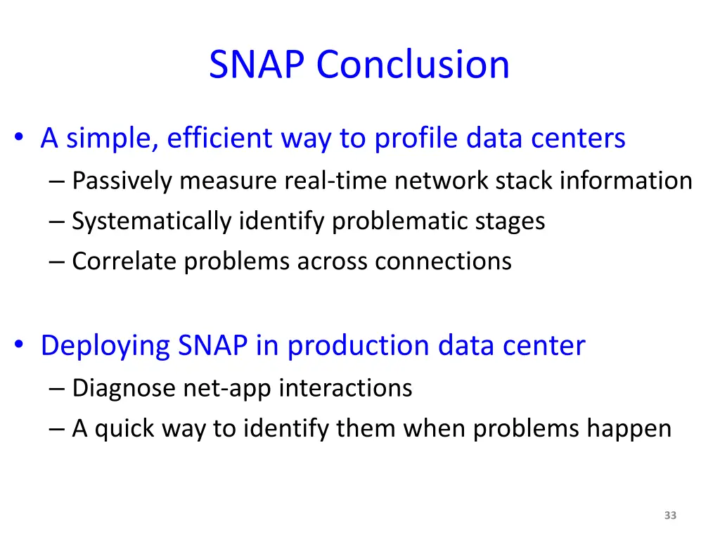 snap conclusion