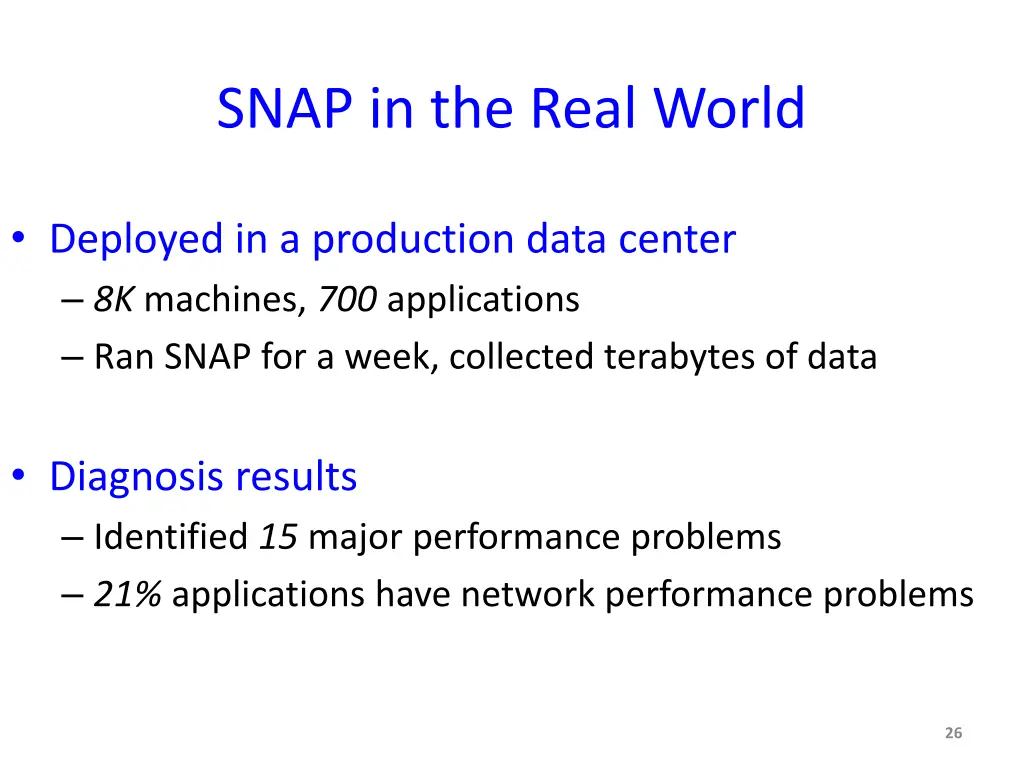 snap in the real world