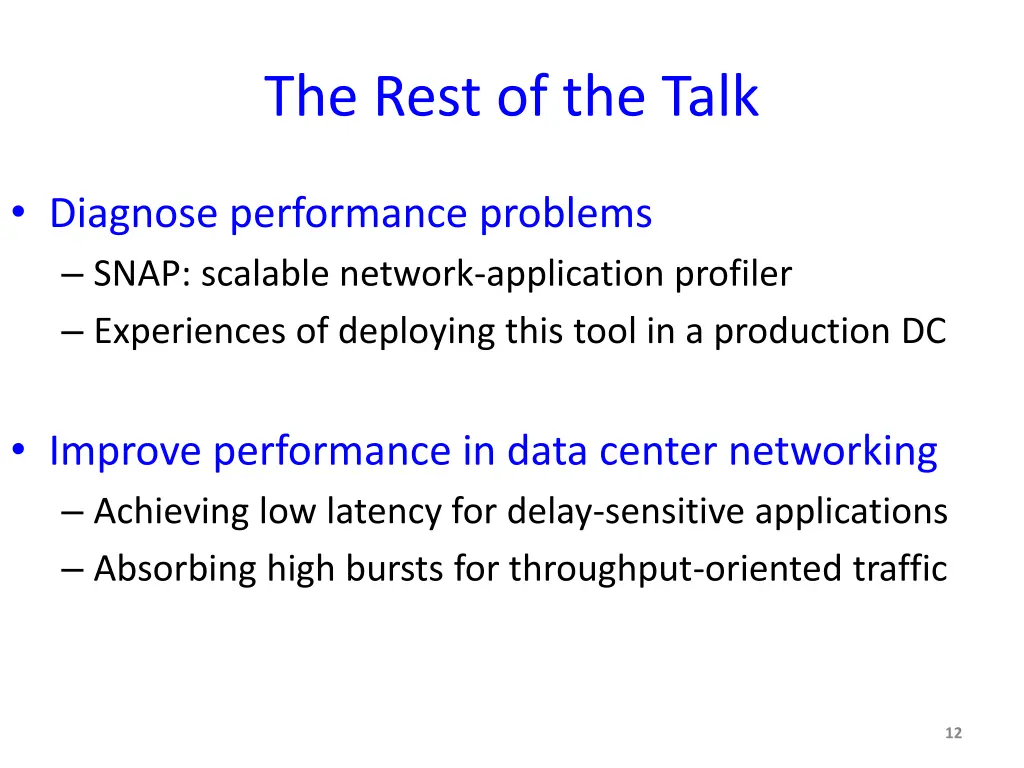 the rest of the talk