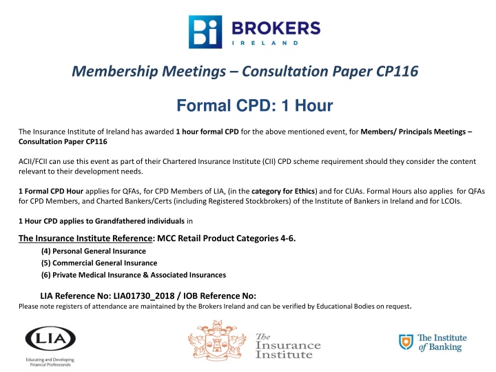 membership meetings consultation paper cp116