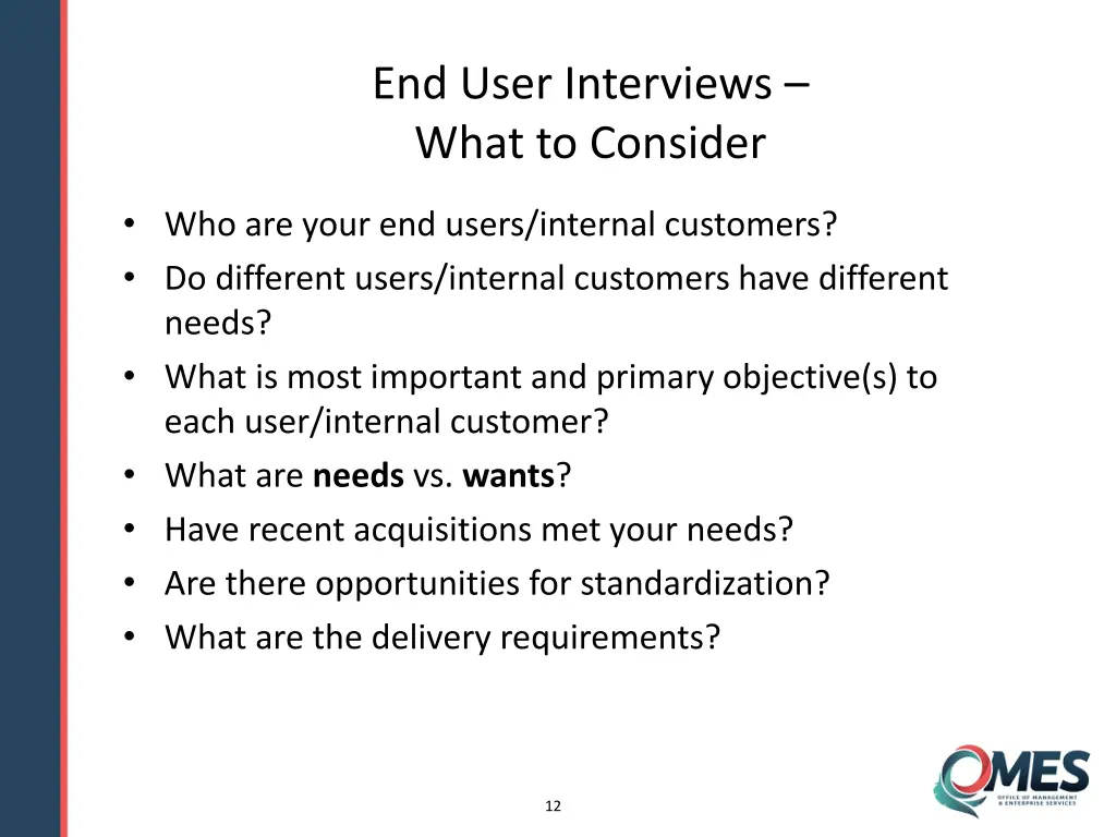 end user interviews what to consider