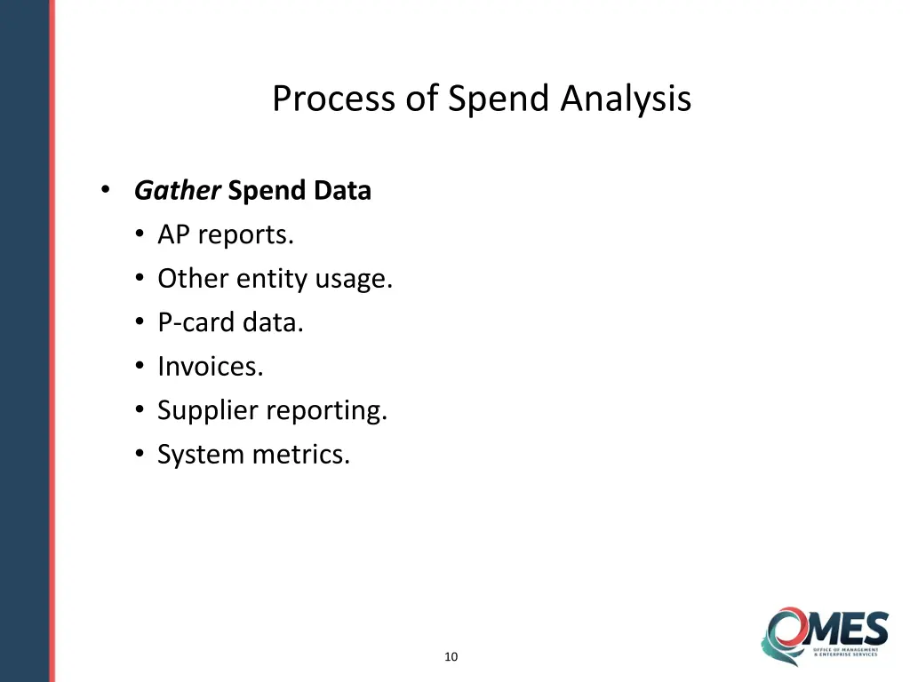process of spend analysis