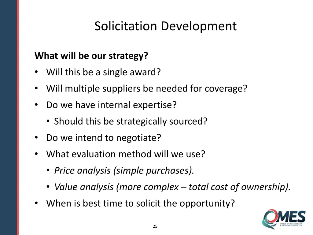 solicitation development
