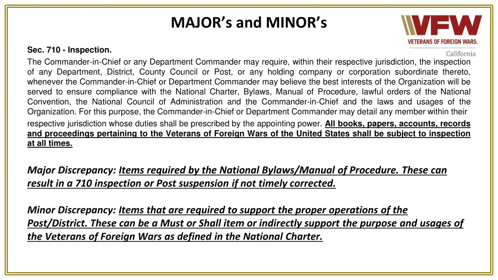 major s and minor s