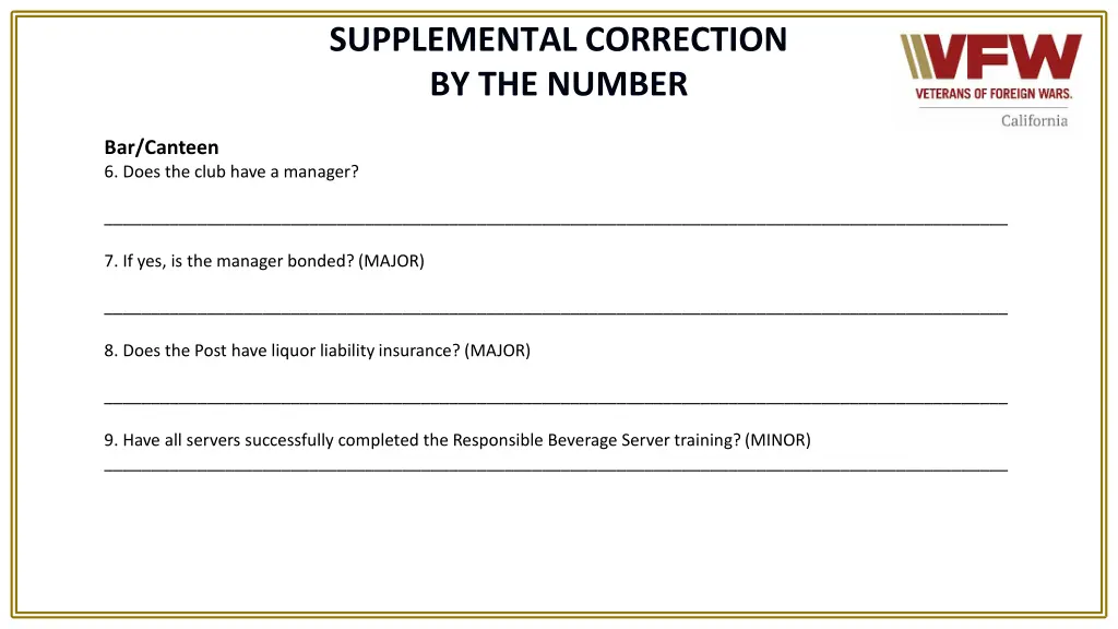 supplemental correction by the number 3