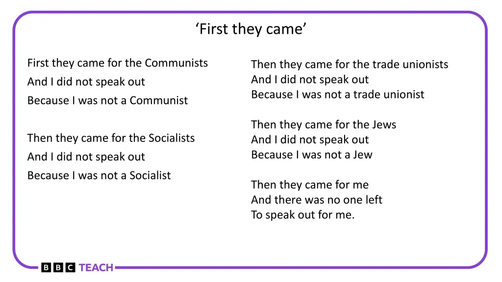 first they came