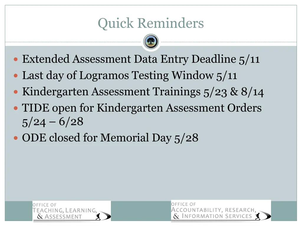 quick reminders