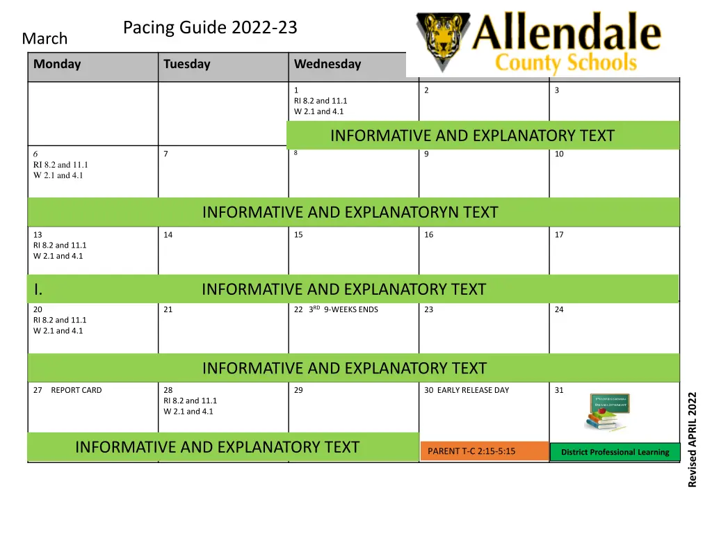 pacing guide 2022 23