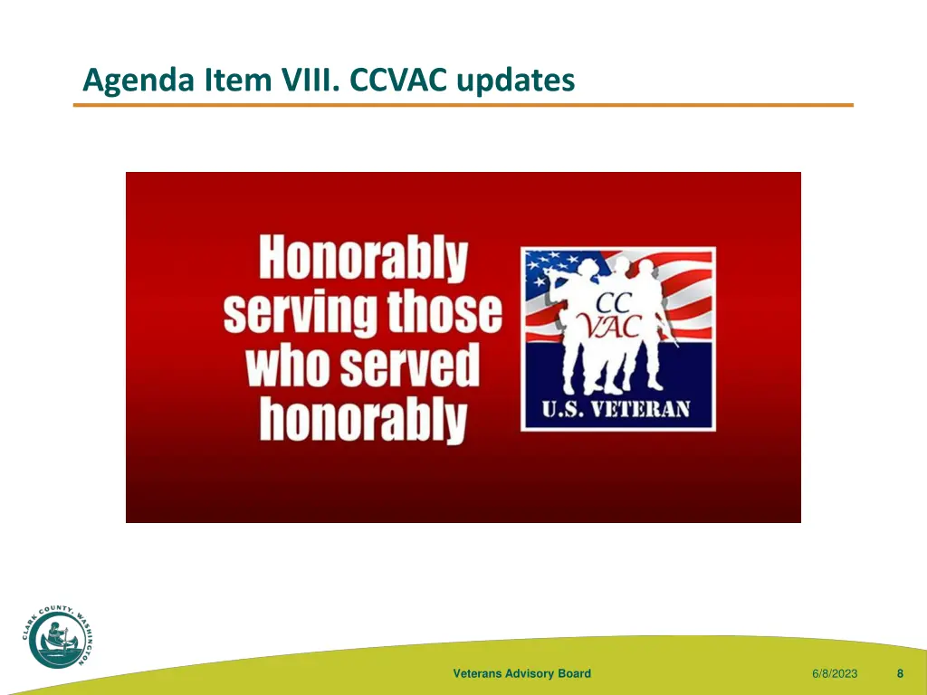 agenda item viii ccvac updates