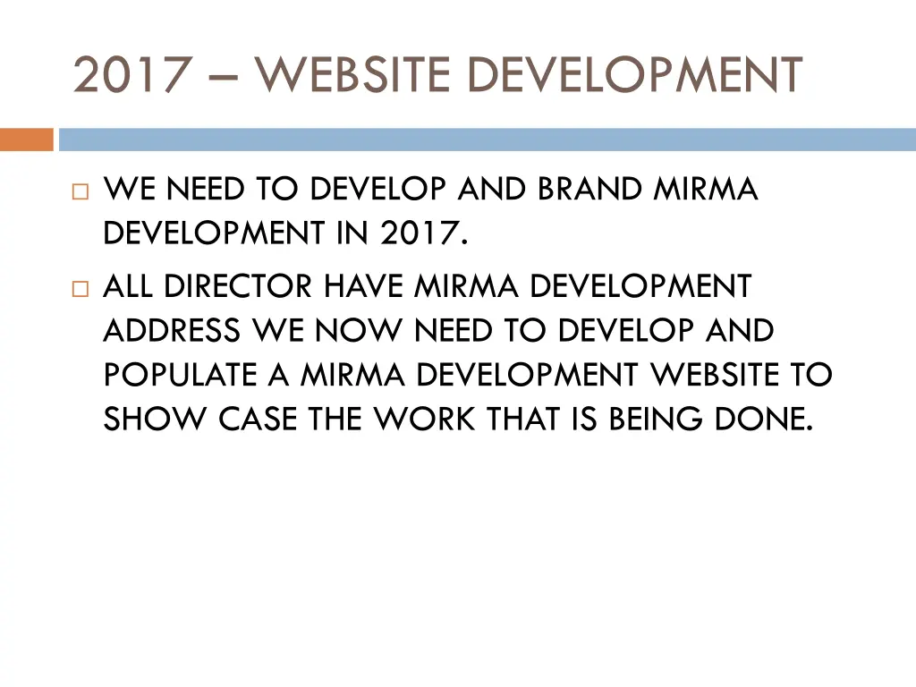 2017 website development