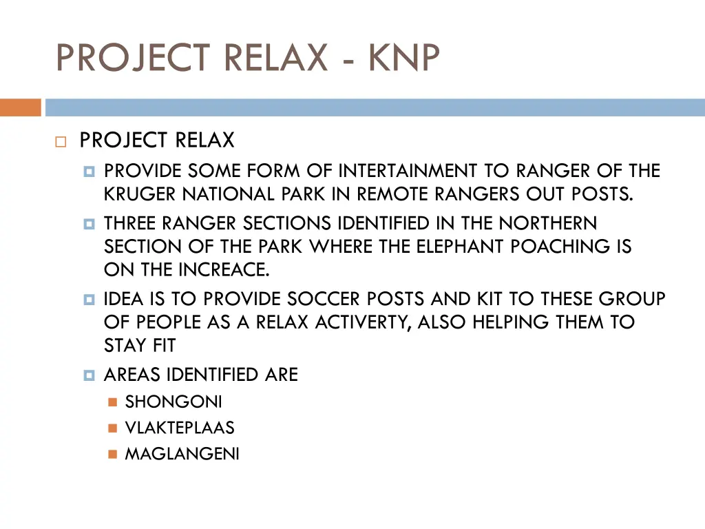 project relax knp