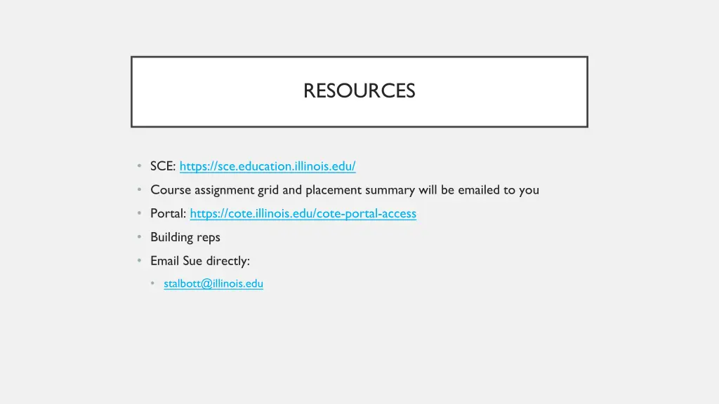 resources