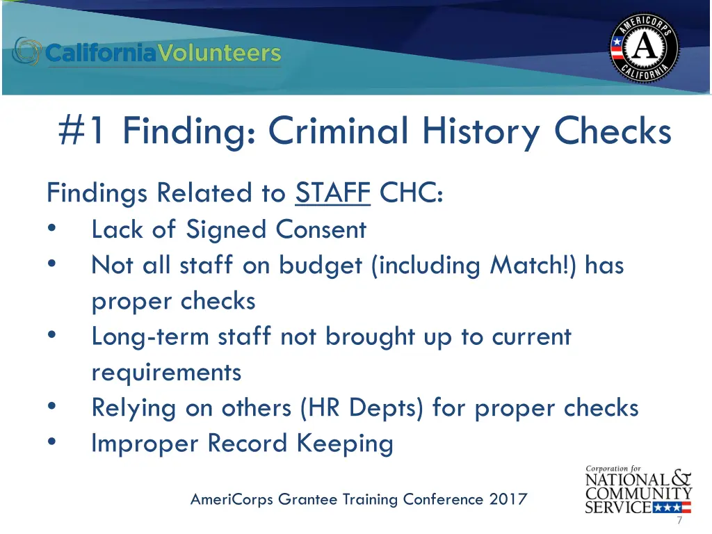 1 finding criminal history checks