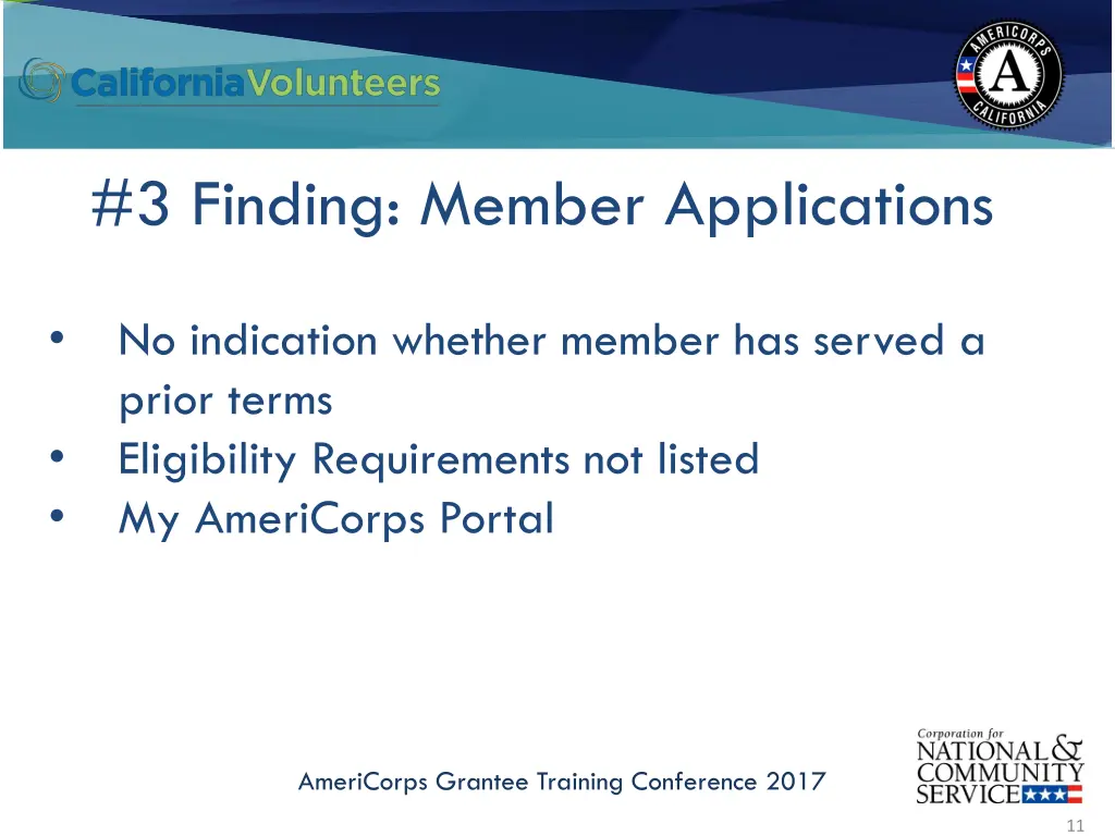 3 finding member applications
