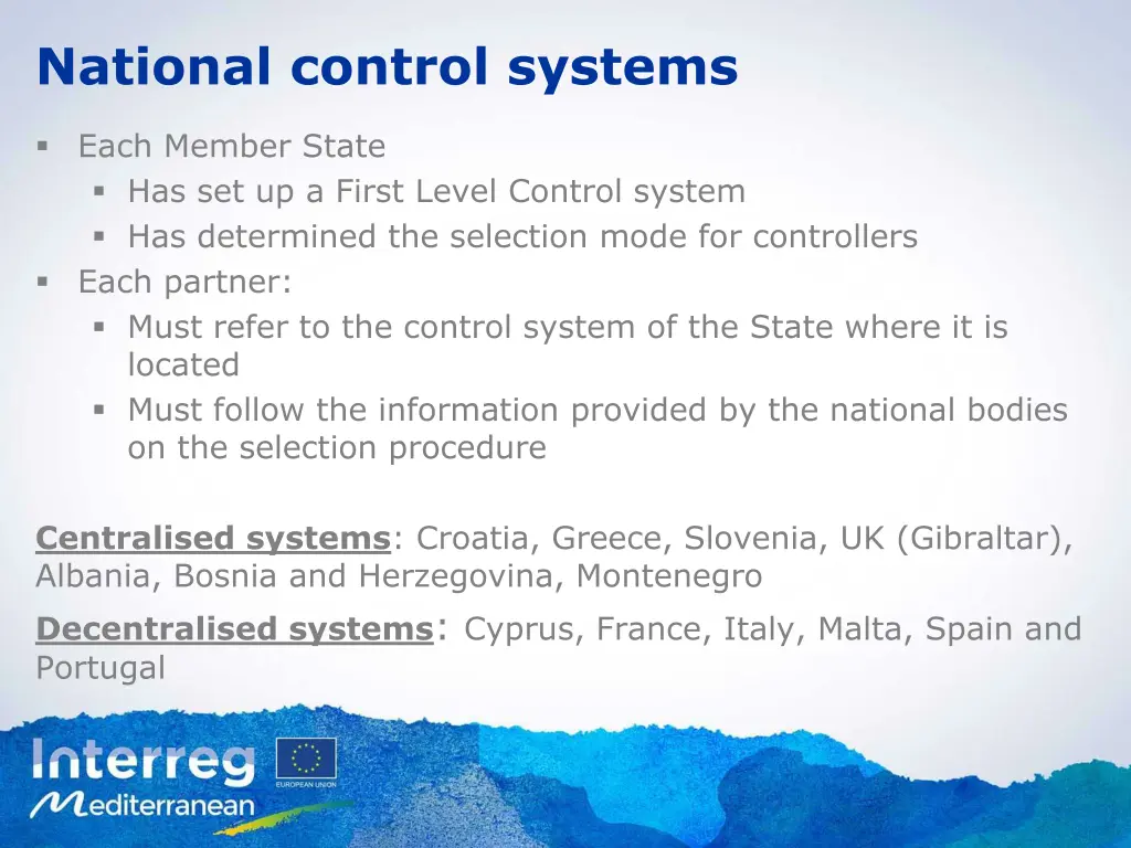 national control systems