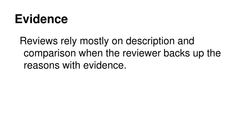 evidence