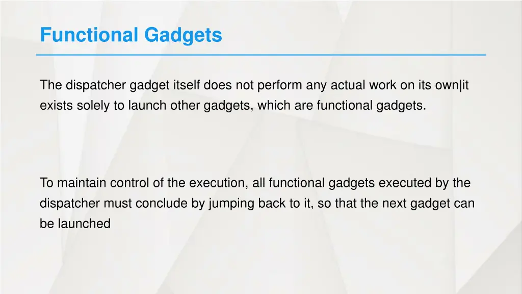 functional gadgets
