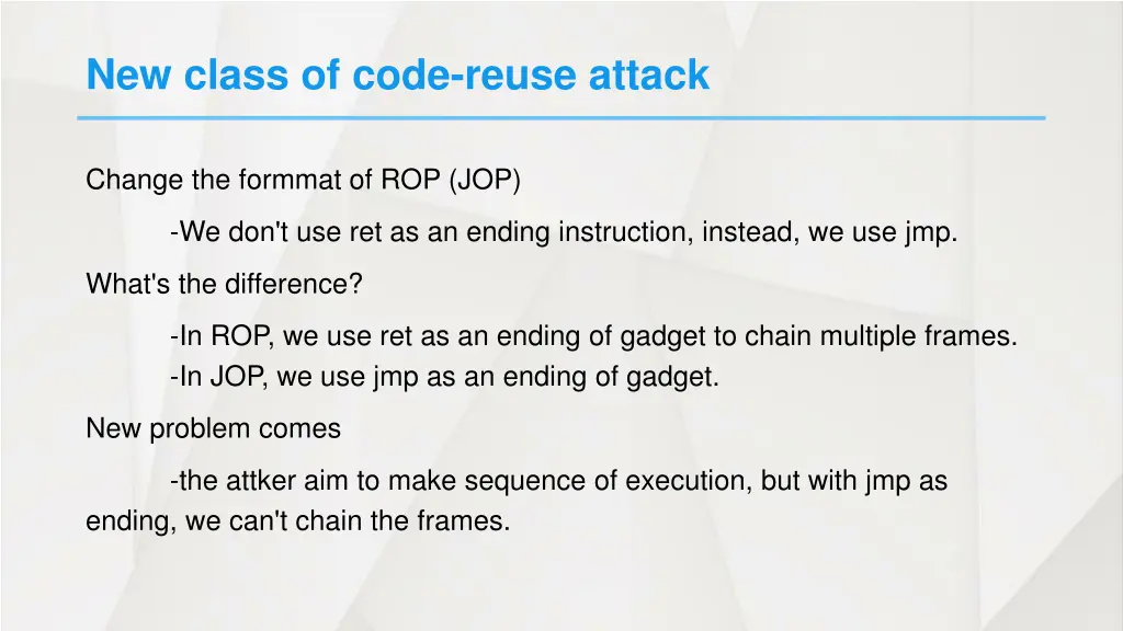 new class of code reuse attack