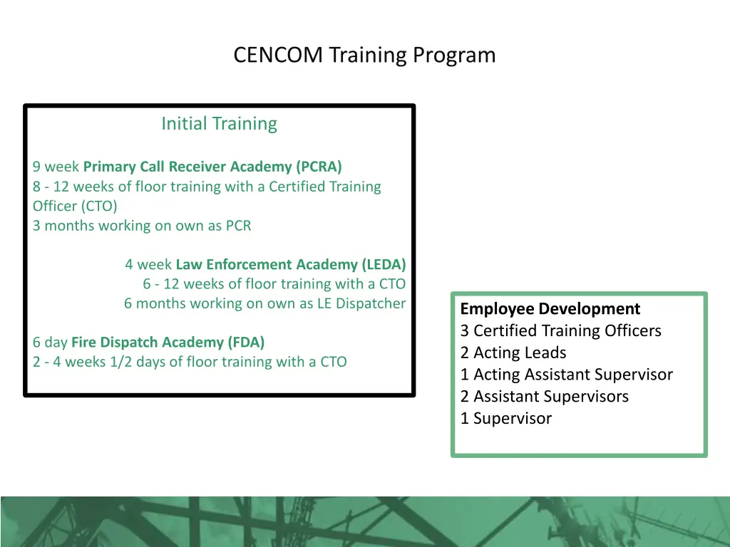 cencom training program