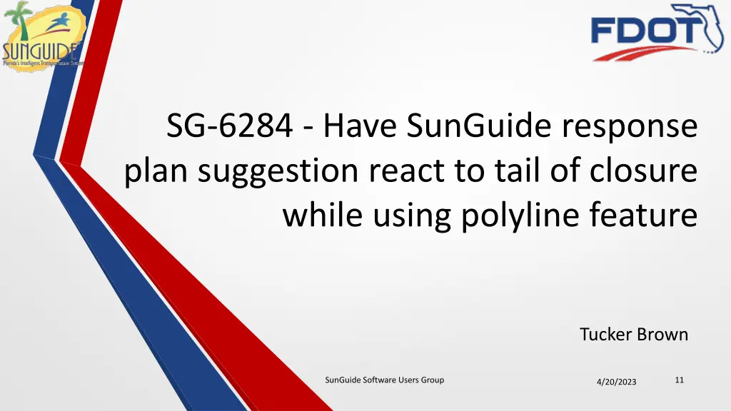 sg 6284 have sunguide response plan suggestion