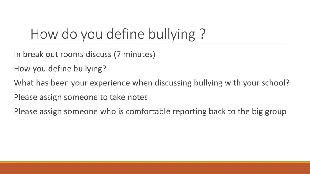 how do you define bullying