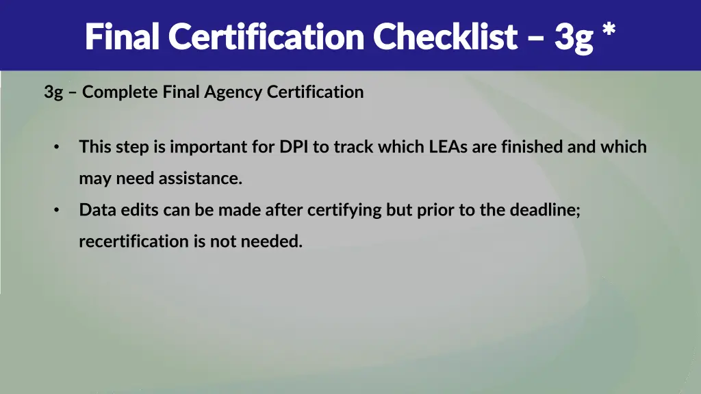 final certification checklist final certification 16