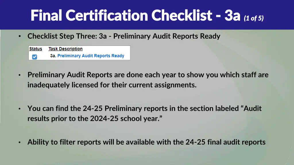 final certification checklist final certification 3