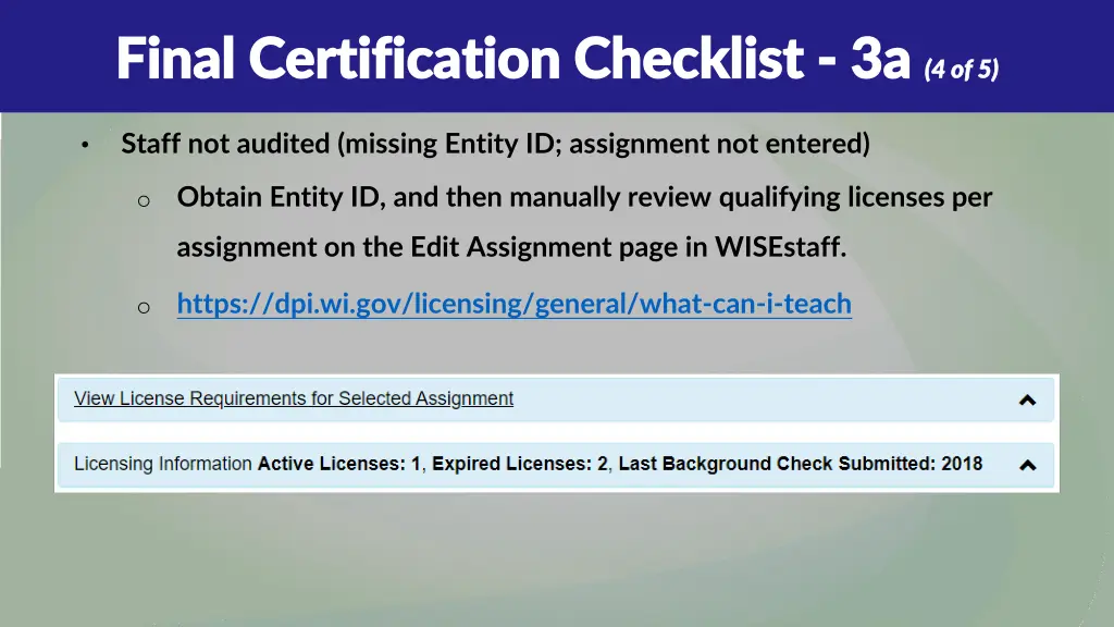 final certification checklist final certification 6