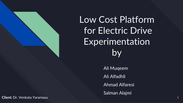 low cost platform for electric drive