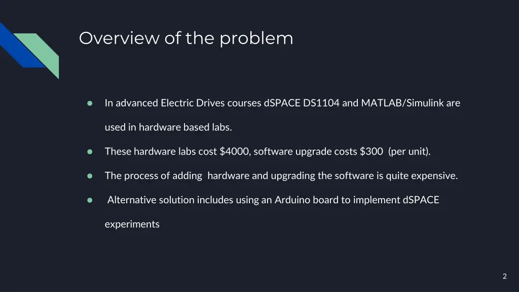 overview of the problem