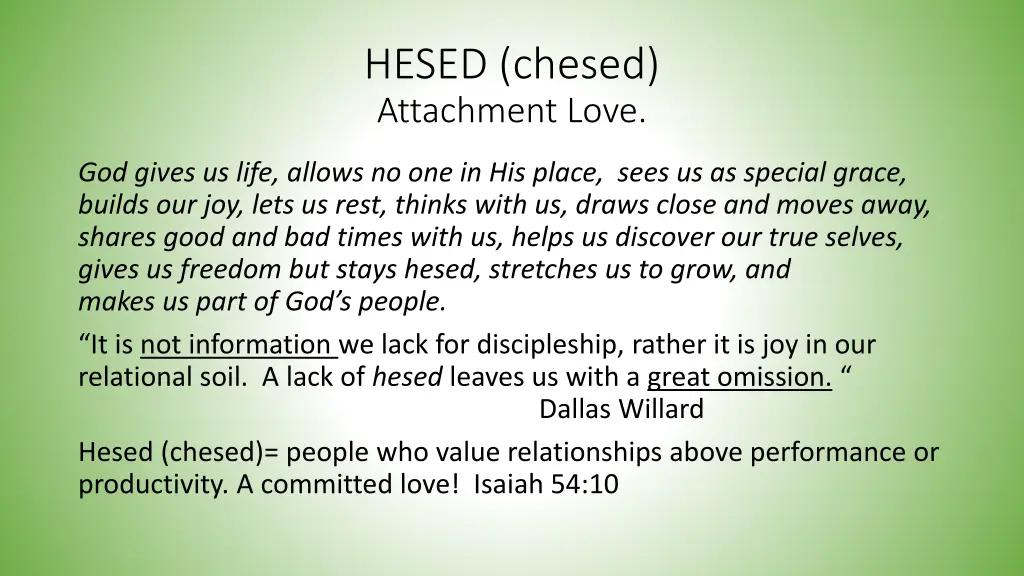 hesed chesed attachment love