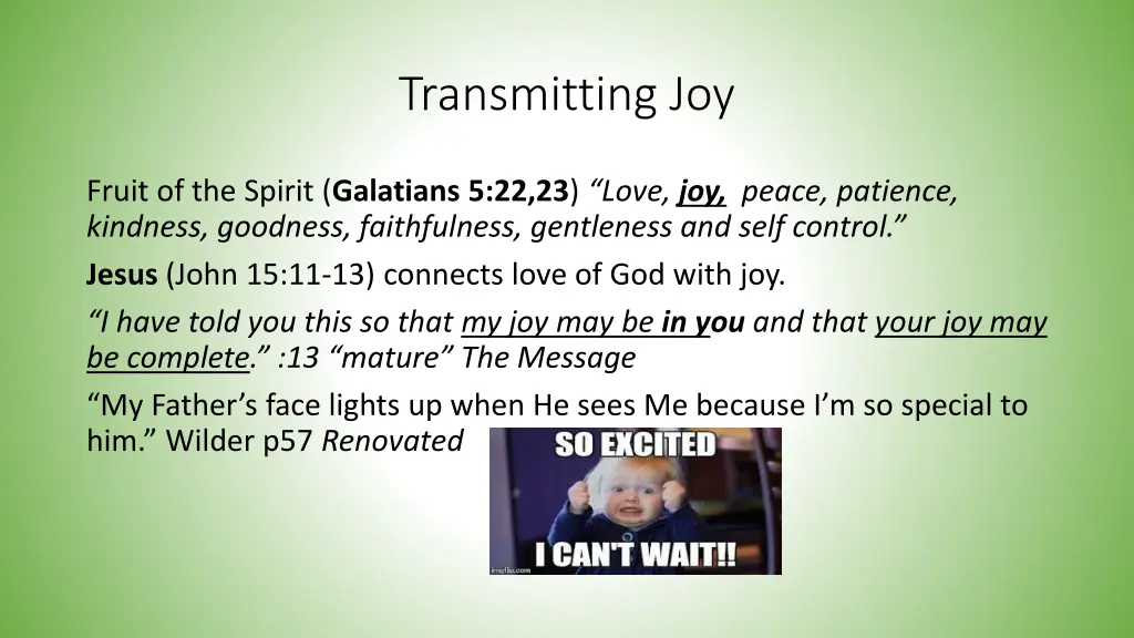 transmitting joy