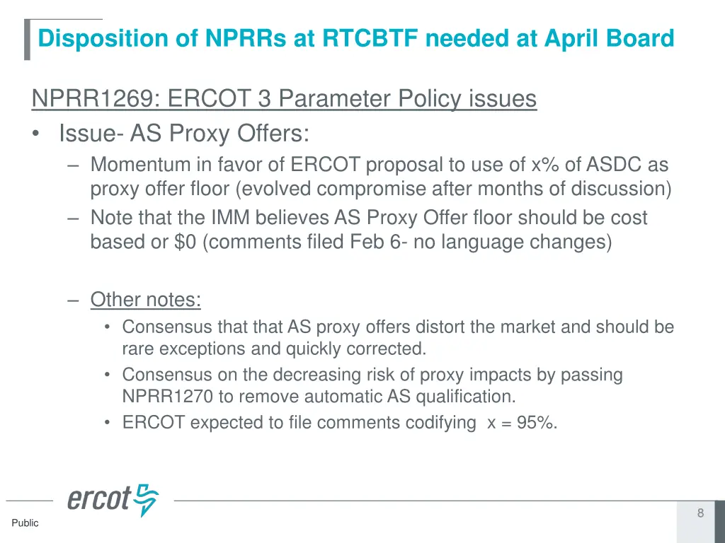 disposition of nprrs at rtcbtf needed at april 1
