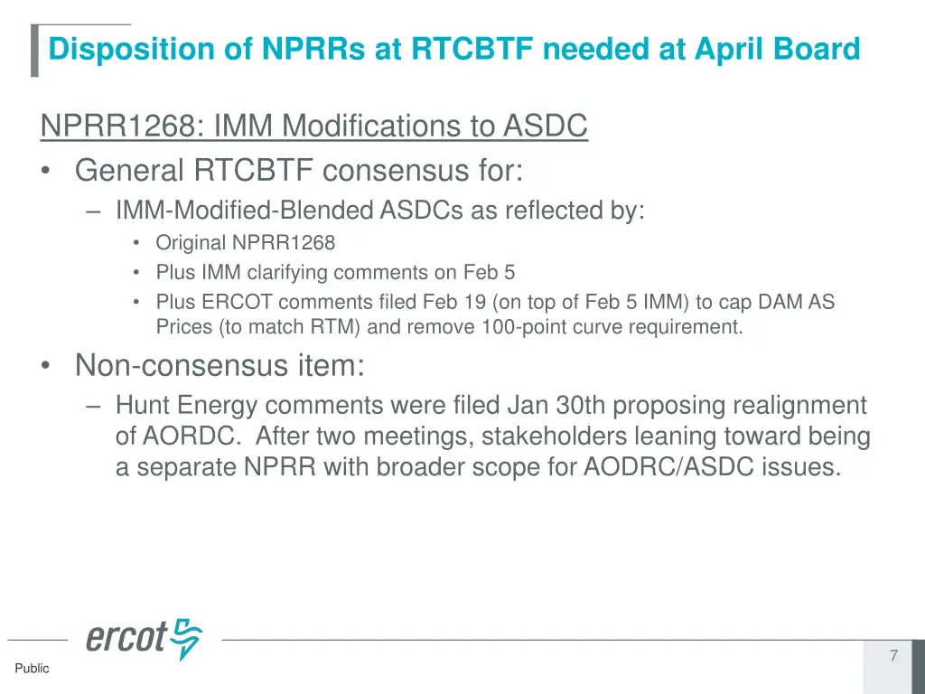 disposition of nprrs at rtcbtf needed at april