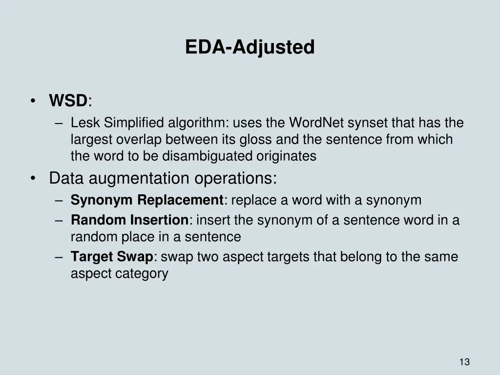 eda adjusted